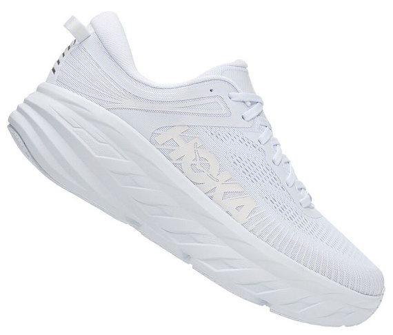 Кроссовки женские Hoka Bondi 7 White/White - Фото 2 большая