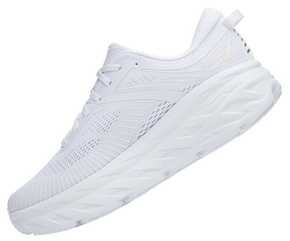 Кроссовки женские Hoka Bondi 7 White/White - Фото 4 большая