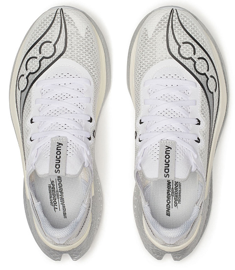 Кроссовки женские Saucony Endorphin Pro 5 White/Black - Фото 5 большая