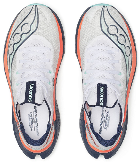 Кроссовки женские Saucony Endorphin Pro 5 White/Navy - Фото 2 большая