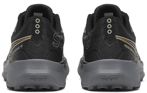 Кроссовки женские Saucony Peregrine 16 Black/Carbon - Фото 4 большая