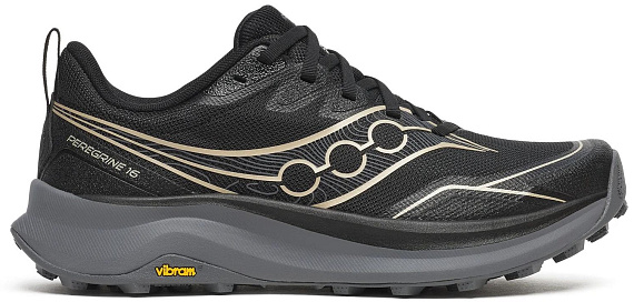 Кроссовки женские Saucony Peregrine 16 Black/Carbon - Фото 1 большая