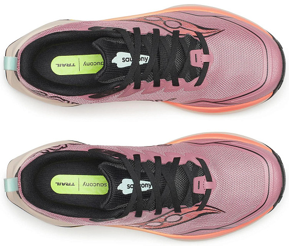 Кроссовки женские Saucony Peregrine 16 Mauve/Salmon - Фото 3 большая