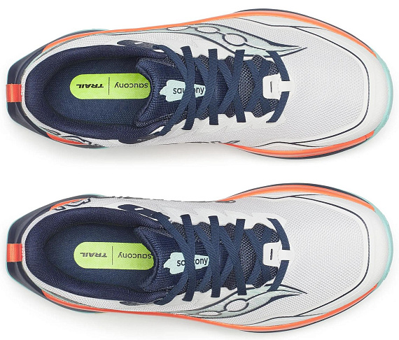 Кроссовки женские Saucony Peregrine 16 White/Navy - Фото 3 большая