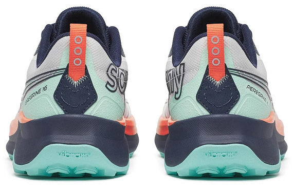 Кроссовки женские Saucony Peregrine 16 White/Navy - Фото 4 большая