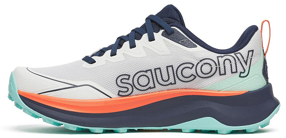 Кроссовки женские Saucony Peregrine 16 White/Navy - Фото 5 большая