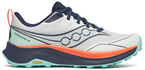 Кроссовки женские Saucony Peregrine 16 White/Navy - Фото 1 большая