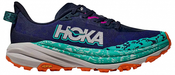 Кроссовки женские Hoka Speedgoat 6 Синий/Бирюзовый/Чёрный - Фото 1 большая