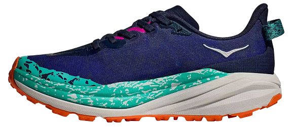Кроссовки женские Hoka Speedgoat 6 Синий/Бирюзовый/Чёрный - Фото 2 большая
