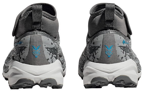 Кроссовки женские Hoka Speedgoat 6 Mid Gtx Серый/Белый/Голубой - Фото 4 большая