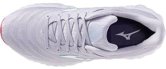 Кроссовки женские Mizuno Wave Sky 8 Thistle/White/Camellia Rose - Фото 3 большая