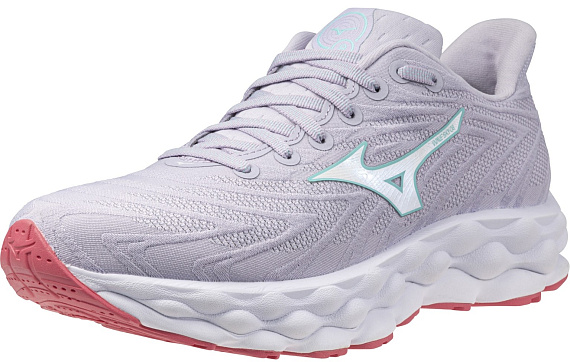 Кроссовки женские Mizuno Wave Sky 8 Thistle/White/Camellia Rose - Фото 5 большая