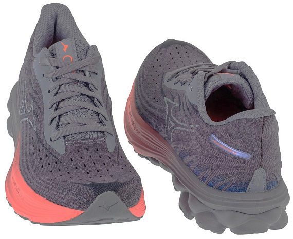 Кроссовки женские Mizuno Wave Skyrise 6 Blue Granite/Icelandic Blue/St - Фото 3 большая