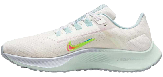 Кроссовки женские Nike Air Zoom Pegasus 38 Premium Summit White/Black/Aura/Volt - Фото 2 большая