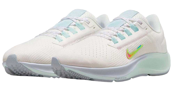 Кроссовки женские Nike Air Zoom Pegasus 38 Premium Summit White/Black/Aura/Volt - Фото 3 большая