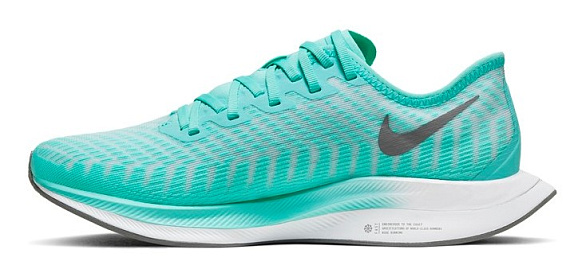 Кроссовки женские Nike Zoom Pegasus Turbo 2 Aurora Green/Smoke Grey-Sky Grey - Фото 4 большая