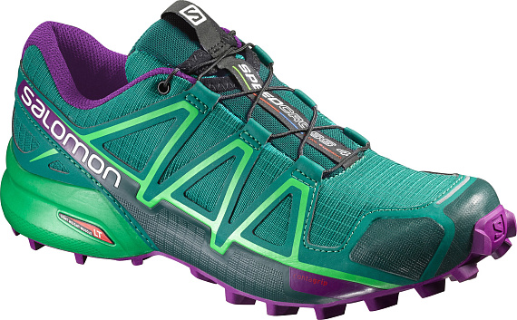 Кроссовки женские Salomon Speedcross 4 Veridian Green/Athletic Green/Passion Purple - Фото 1 большая