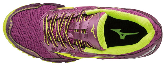 Кроссовки женские Mizuno Wave Daichi 3 Clover/Safety Yellow/Dark Purple - Фото 2 большая