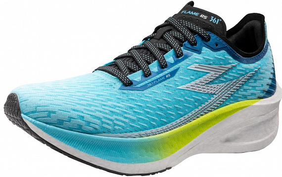 Кроссовки женские 361 Flame Rs Голубой/Белый/Лайм - Фото 1 большая