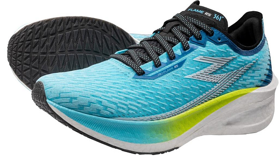 Кроссовки женские 361 Flame Rs Голубой/Белый/Лайм - Фото 4 большая