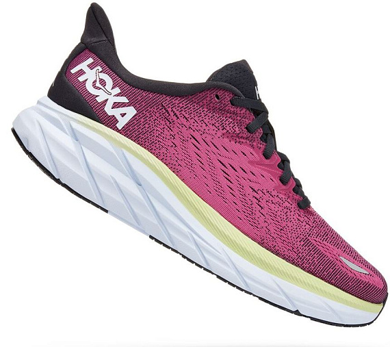 Кроссовки женские Hoka Clifton 8 Blue Graphite/Ibis Rose - Фото 2 большая