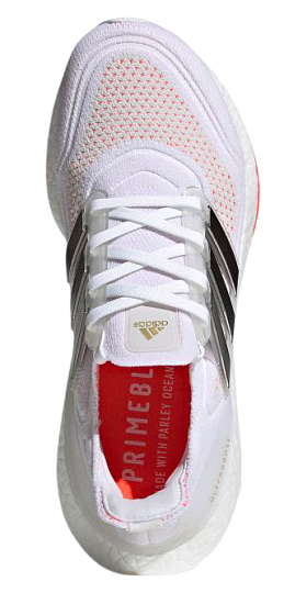 Кроссовки женские Adidas Ultraboost 21 White/Core Black/Solar Red - Фото 2 большая