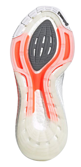 Кроссовки женские Adidas Ultraboost 21 White/Core Black/Solar Red - Фото 3 большая