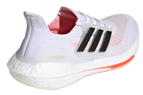 Кроссовки женские Adidas Ultraboost 21 White/Core Black/Solar Red - Фото 5 большая