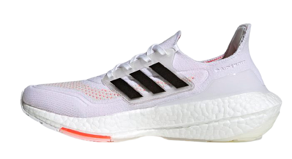 Кроссовки женские Adidas Ultraboost 21 White/Core Black/Solar Red - Фото 6 большая