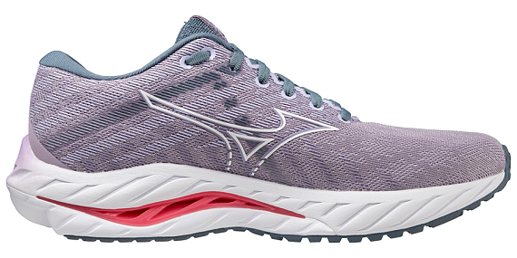 Кроссовки женские Mizuno Wave Inspire 19 Wister/Whte/SunKisCoral - Фото 2 большая