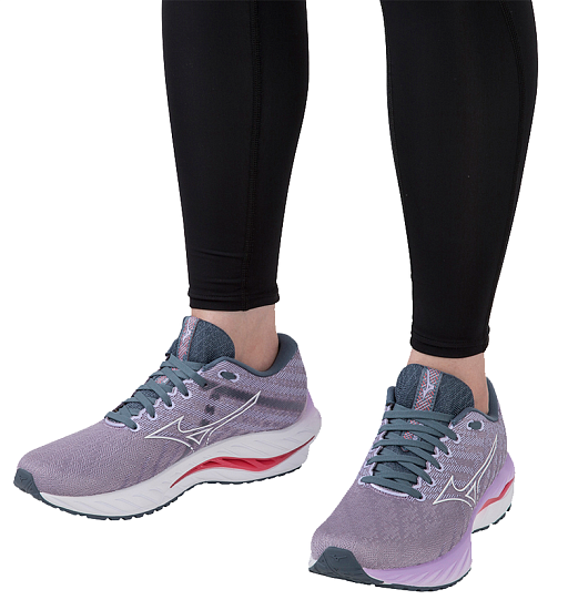 Кроссовки женские Mizuno Wave Inspire 19 Wister/Whte/SunKisCoral - Фото 6 большая