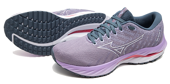 Кроссовки женские Mizuno Wave Inspire 19 Wister/Whte/SunKisCoral - Фото 7 большая