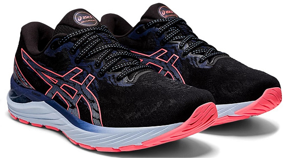 Кроссовки женские ASICS Gel-Cumulus 23 Black/Blazing Coral - Фото 2 большая