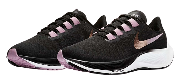 Кроссовки женские Nike Air Zoom Pegasus 37 Black/Light Arctic Pink/White/Metallic Red Bronze - Фото 5 большая