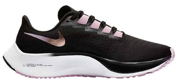 Кроссовки женские Nike Air Zoom Pegasus 37 Black/Light Arctic Pink/White/Metallic Red Bronze - Фото 7 большая