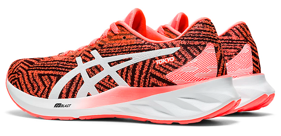 Кроссовки женские ASICS Roadblast Tokyo Sunrise Red/White - Фото 4 большая