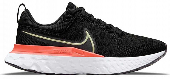 Кроссовки женские Nike React Infinity Run Flyknit 2 Black/Magic Ember/White/Lime Ice