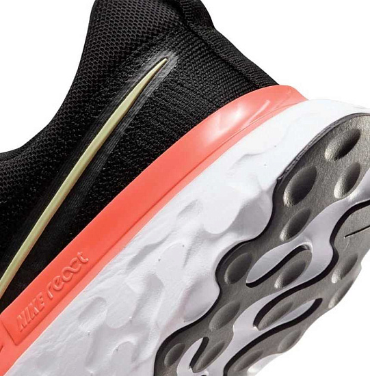 Кроссовки женские Nike React Infinity Run Flyknit 2 Black/Magic Ember/White/Lime Ice - Фото 8 большая