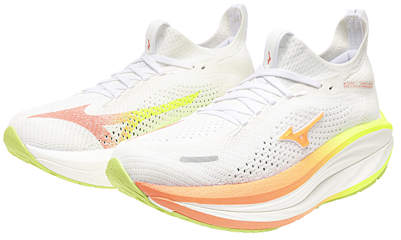 Кроссовки женские Mizuno Neo Vista 3 White/Flamingo Coral/Lime Pulp - Фото 9 большая