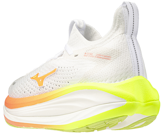 Кроссовки женские Mizuno Neo Vista 3 White/Flamingo Coral/Lime Pulp - Фото 8 большая