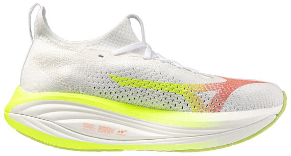 Кроссовки женские Mizuno Neo Vista 3 White/Flamingo Coral/Lime Pulp - Фото 4 большая