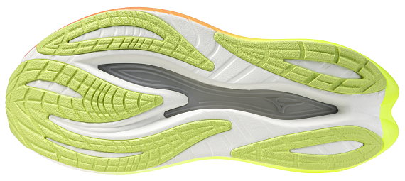 Кроссовки женские Mizuno Neo Vista 3 White/Flamingo Coral/Lime Pulp - Фото 3 большая