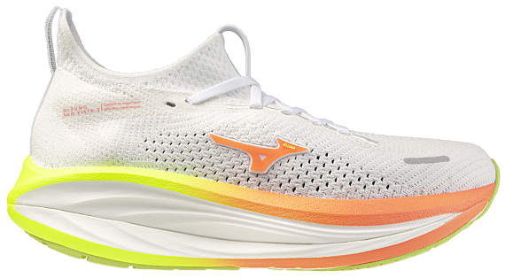 Кроссовки женские Mizuno Neo Vista 3 White/Flamingo Coral/Lime Pulp - Фото 1 большая
