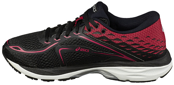 Кроссовки женские ASICS Gel-Cumulus 19 Black/Silver/Pink Peacock - Фото 2 большая