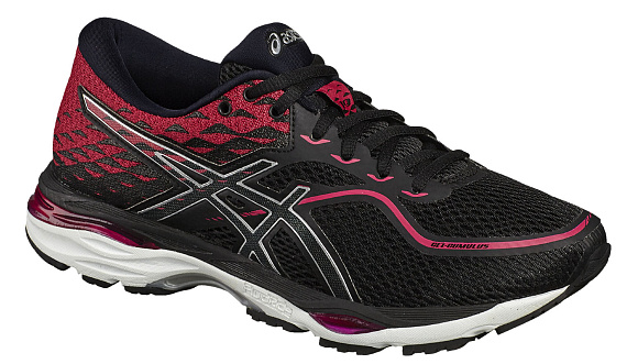Кроссовки женские ASICS Gel-Cumulus 19 Black/Silver/Pink Peacock - Фото 1 большая