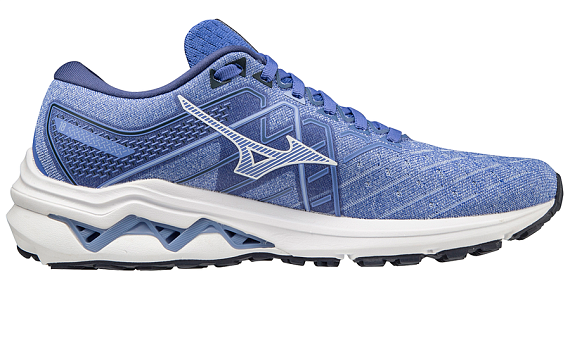Кроссовки женские Mizuno Wave Inspire 18 AmparoB/Wht/DeepCobalt - Фото 3 большая