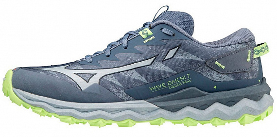 Кроссовки женские Mizuno Wave Daichi 7 VIndigo/SubduedB/NeoLime - Фото 1 большая