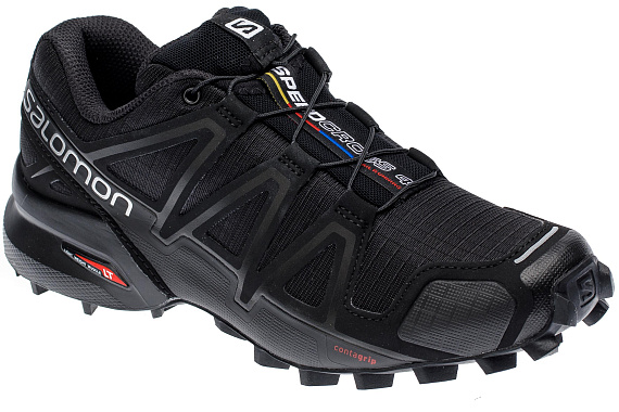 Кроссовки женские Salomon Speedcross 4 Black - Фото 3 большая
