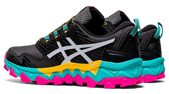 Кроссовки женские ASICS Gel-Fujitrabuco 8 Black/White - Фото 6 большая
