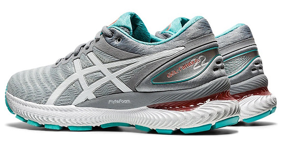 Кроссовки женские ASICS Gel-Nimbus 22 Sheet Rock/White - Фото 6 большая